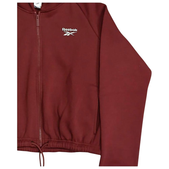 Reebok Γυναικεία ζακέτα Small Logo Fleece Crop Full-Zip Hoodie